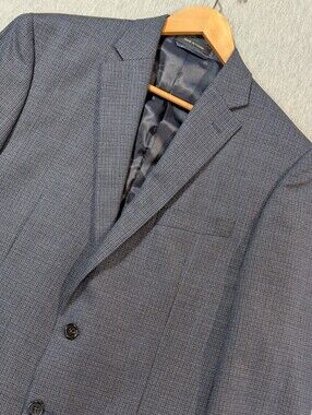 Lauren Ralph Lauren Houndstooth Wool Blazer Men's 41R Blue Black